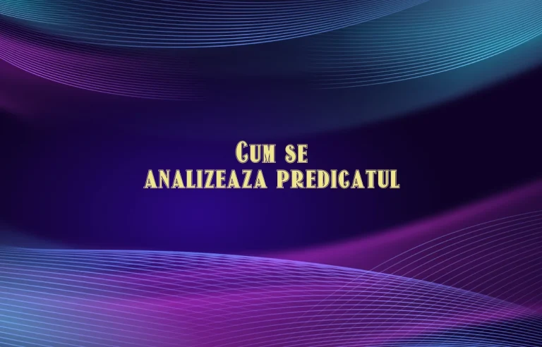 cum se analizeaza predicatul