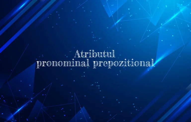 atribut pronominal prepozitional