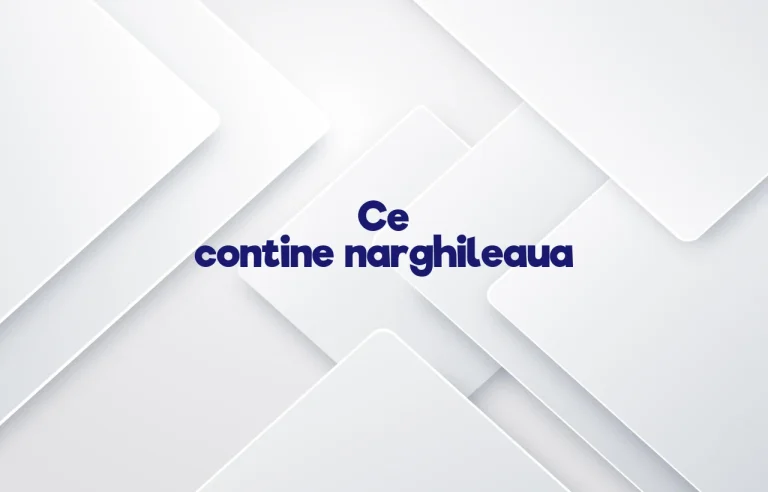 ce contine narghileaua