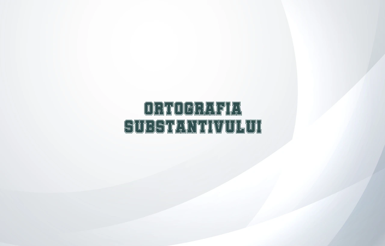 ortografia substantivului