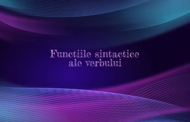 functii sintactice verb
