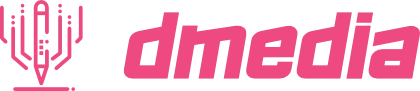 dmedia logo colored pink